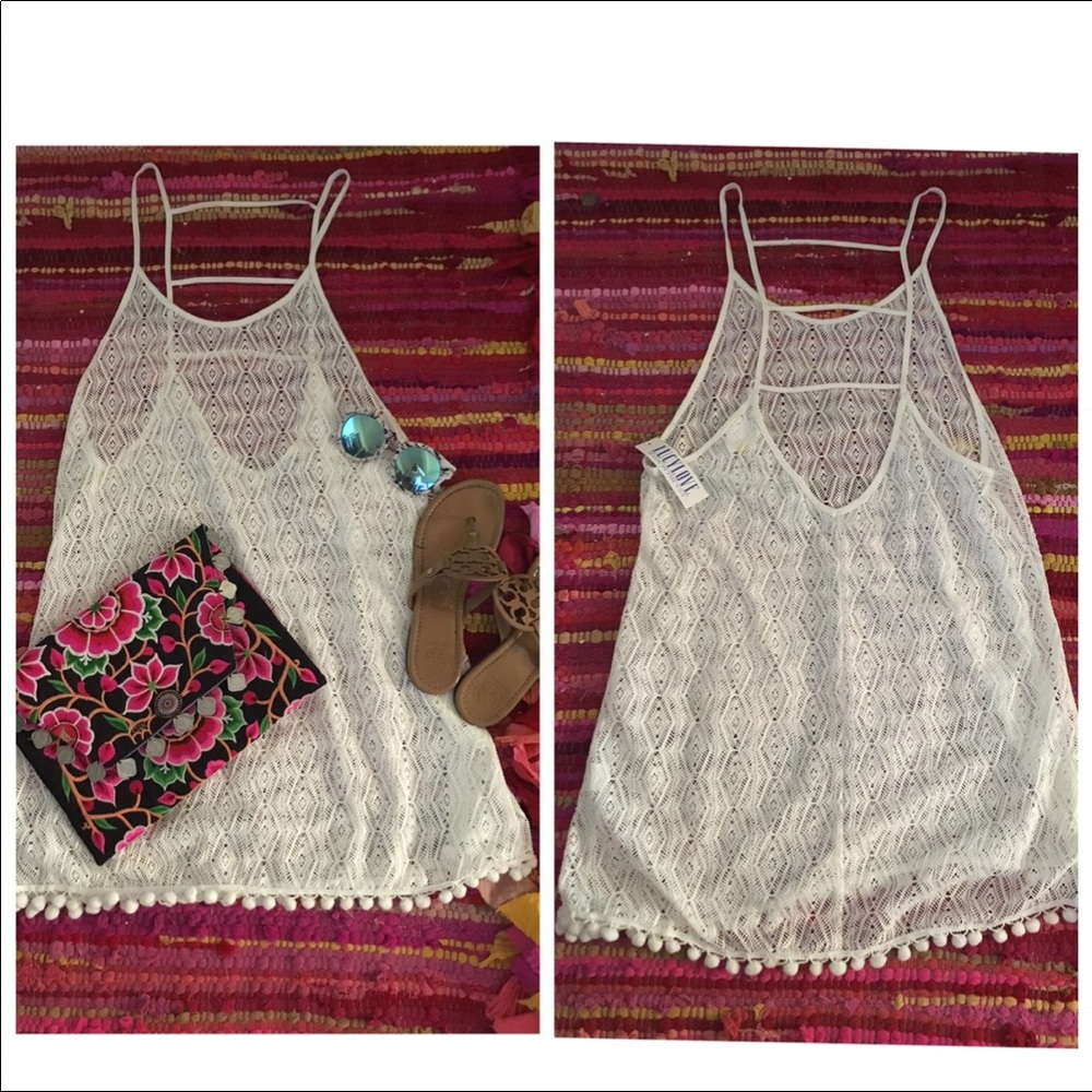 Lucy Love Beach CoverUp w/ PomPoms